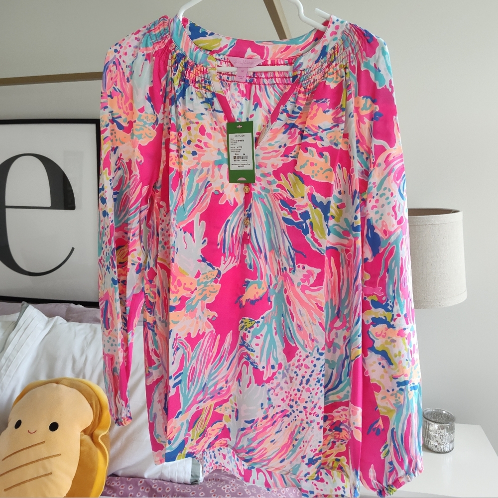 Lilly Pulitzer Elsa top size M new with tags dragonfruit sunken treasure